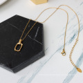 Shangjie OEM joyas Fashion Women Gold PLated Jewelry Titanium Designer Necklaces Stainless Steel Square Necklace Choker